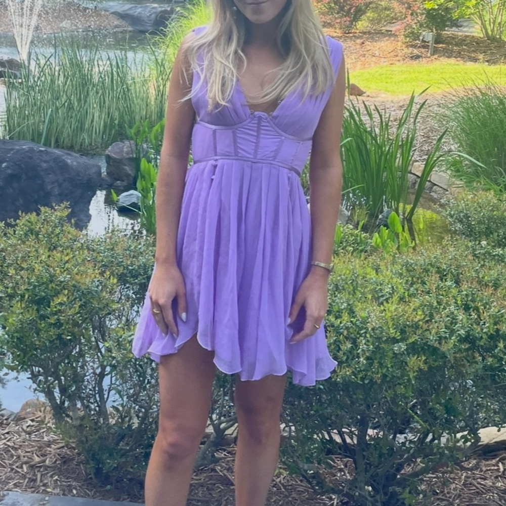 ASOS Purple Sleeveless V-Neck Sundress for Weddings